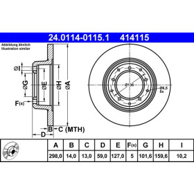 ATE Brzdový kotouč plný Ø298mm 24.0114-0115.1_thumb2