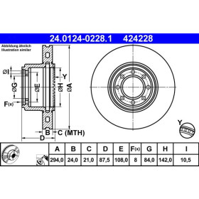 ATE Brzdový kotouč větraný Ø294mm 24.0124-0228.1_thumb2