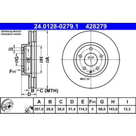 ATE Brzdový kotouč větraný Ø297mm 24.0128-0279.1_thumb2