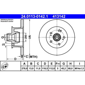 ATE Brzdový kotouč plný Ø278mm 24.0113-0142.1_thumb2