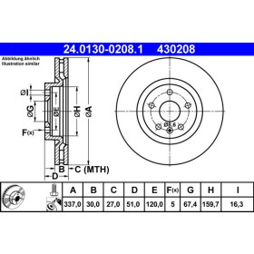 ATE Brzdový kotouč větraný Ø337mm 24.0130-0208.1_thumb2