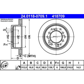 ATE Brzdový kotouč větraný Ø312mm 24.0118-0709.1_thumb2