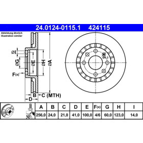 ATE Brzdový kotouč větraný Ø256mm 24.0124-0115.1_thumb2