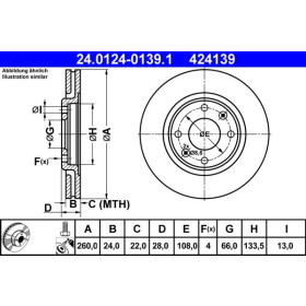 ATE Brzdový kotouč větraný Ø260mm 24.0124-0139.1_thumb2