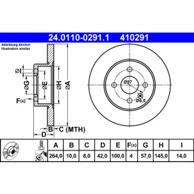 ATE Brzdový kotouč plný Ø264mm 24.0110-0291.1_thumb2