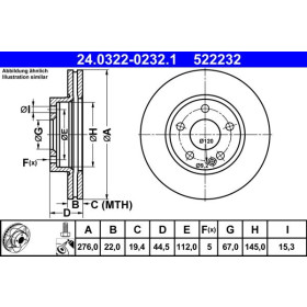 ATE Brzdový kotouč větraný Ø276mm 24.0322-0232.1_thumb2