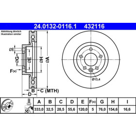 ATE Brzdový kotouč větraný Ø333mm 24.0132-0116.1_thumb2