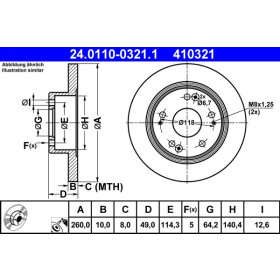 ATE Brzdový kotouč plný Ø260mm 24.0110-0321.1_thumb2