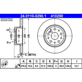 ATE Brzdový kotouč plný Ø276mm 24.0110-0290.1_thumb2