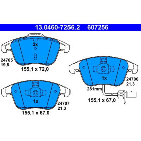 ATE Sada brzdových doštiček 13.0460-7256.2_thumb2