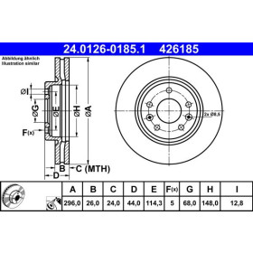 ATE Brzdový kotouč větraný Ø296mm 24.0126-0185.1_thumb2