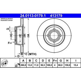 ATE Brzdový kotouč plný Ø280mm 24.0113-0179.1_thumb2