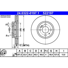 ATE Brzdový kotouč větraný Ø258mm 24.0322-0197.1_thumb2