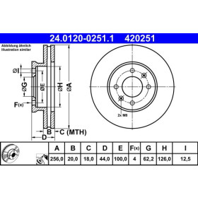 ATE Brzdový kotouč větraný Ø256mm 24.0120-0251.1_thumb2