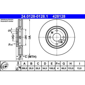 ATE Brzdový kotouč větraný Ø288mm 24.0128-0128.1_thumb2