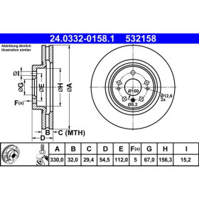 ATE Brzdový kotouč větraný Ø330mm 24.0332-0158.1_thumb2