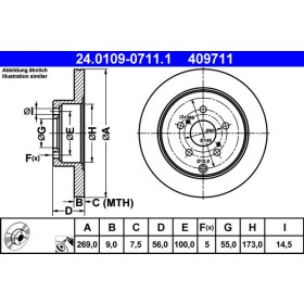 ATE Brzdový kotouč plný Ø269mm 24.0109-0711.1_thumb2