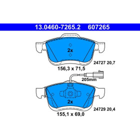 ATE Sada brzdových doštiček 13.0460-7265.2_thumb2