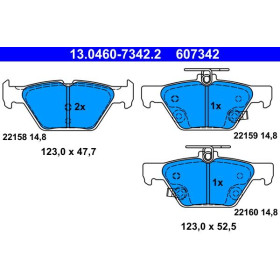 ATE Sada brzdových doštiček, kotoučová brzda 13.0460-7342.2_thumb2