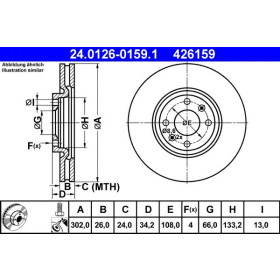 ATE Brzdový kotouč větraný Ø302mm 24.0126-0159.1_thumb2