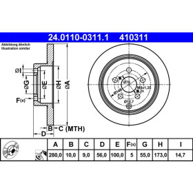 ATE Brzdový kotouč plný Ø280mm 24.0110-0311.1_thumb2