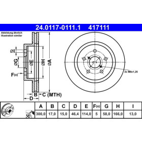 ATE Brzdový kotouč větraný Ø300,0mm 24.0117-0111.1_thumb2