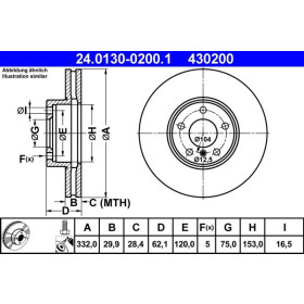 ATE Brzdový kotouč větraný Ø332mm 24.0130-0200.1_thumb2