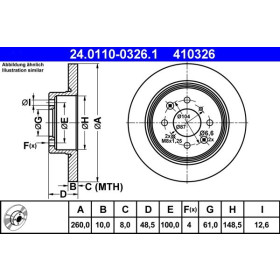 ATE Brzdový kotouč plný Ø260mm 24.0110-0326.1_thumb2