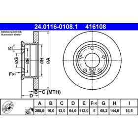 ATE Brzdový kotouč plný Ø260mm 24.0116-0108.1_thumb2