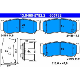 ATE Sada brzdových doštiček 13.0460-5782.2_thumb2