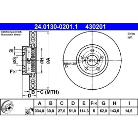 ATE Brzdový kotouč větraný Ø334mm 24.0130-0201.1_thumb2