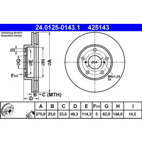 ATE Brzdový kotouč větraný Ø275mm 24.0125-0143.1_thumb2