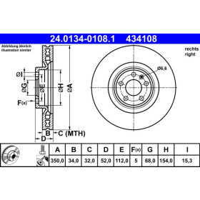 ATE Brzdový kotouč větraný Ø350,0mm 24.0134-0108.1_thumb2