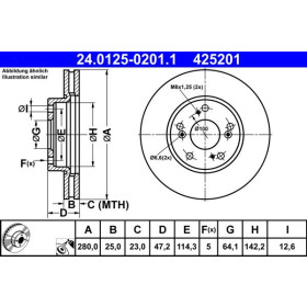 ATE Brzdový kotouč větraný Ø280mm 24.0125-0201.1_thumb2