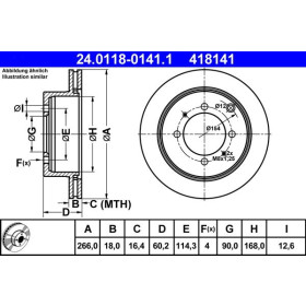 ATE Brzdový kotouč větraný Ø266mm 24.0118-0141.1_thumb2