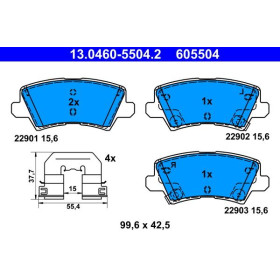 ATE Sada brzdových doštiček 13.0460-5504.2_thumb2