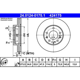 ATE Brzdový kotouč větraný Ø274mm 24.0124-0175.1_thumb2