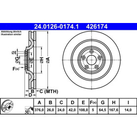 ATE Brzdový kotouč větraný Ø376mm 24.0126-0174.1_thumb2