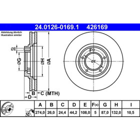 ATE Brzdový kotouč větraný Ø274mm 24.0126-0169.1_thumb2