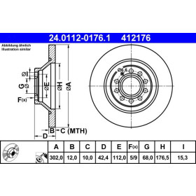 ATE Brzdový kotouč plný Ø302mm 24.0112-0176.1_thumb2