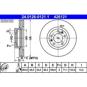 ATE Brzdový kotouč větraný Ø283mm 24.0126-0121.1_thumb2