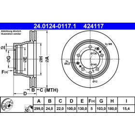 ATE Brzdový kotouč větraný Ø299mm 24.0124-0117.1_thumb2