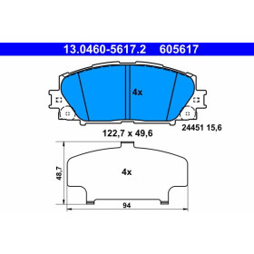 ATE Sada brzdových doštiček 13.0460-5617.2_thumb2