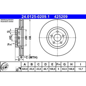 ATE Brzdový kotouč větraný Ø320mm 24.0125-0209.1_thumb2