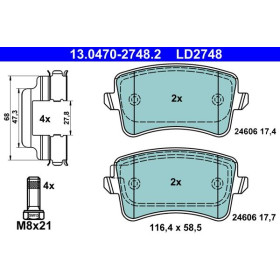 ATE Sada brzdových doštiček 13.0470-2748.2_thumb2