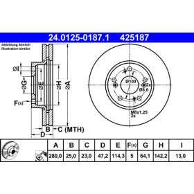 ATE Brzdový kotouč větraný Ø280mm 24.0125-0187.1_thumb2