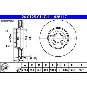 ATE Brzdový kotouč větraný Ø278mm 24.0125-0117.1_thumb2