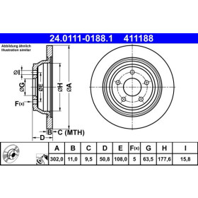 ATE Brzdový kotouč plný Ø302,0mm 24.0111-0188.1_thumb2