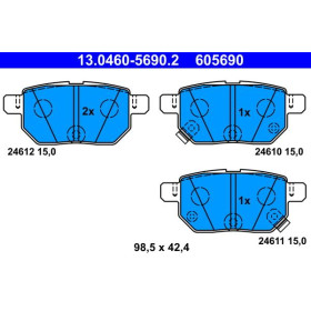 ATE Sada brzdových doštiček 13.0460-5690.2_thumb2