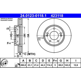 ATE Brzdový kotouč větraný Ø280mm 24.0123-0118.1_thumb2